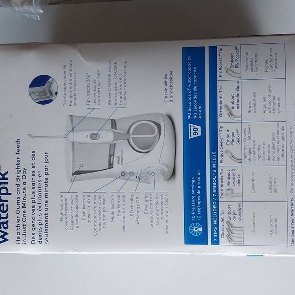 (New) Waterpik Dental Flosser 600 Series 10 Settings SEALED - Picture 5 of 9